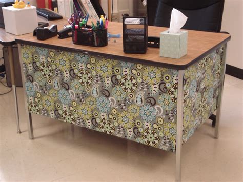 how to cover a metal desk with fabric|diy desk covers.